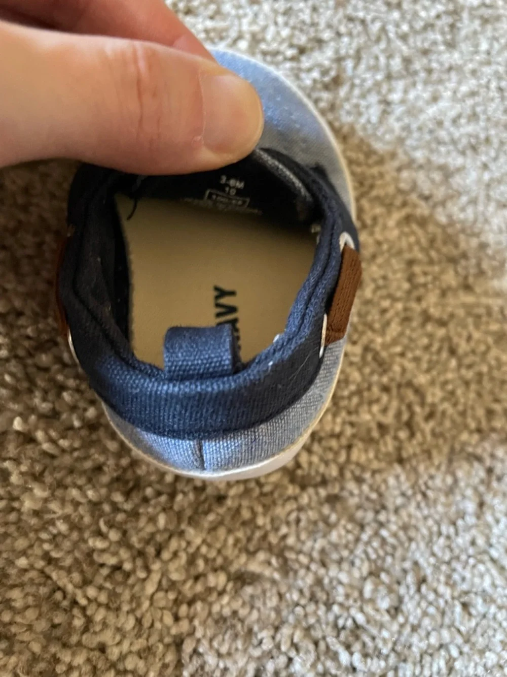 Old Navy Navy and Light Blue Canvas baby Boat Shoes